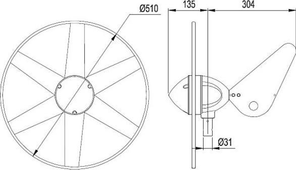 Actual product image Rutland Wind turbine (Solar cable)