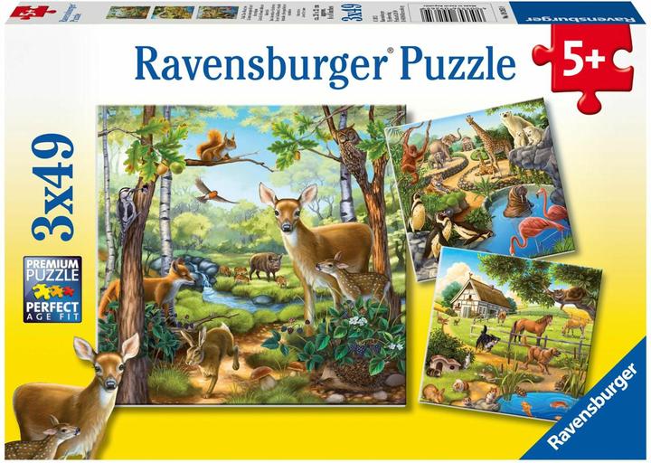 Produktbild Ravensburger Wald-/Zoo-/Haustiere (49 Teile)