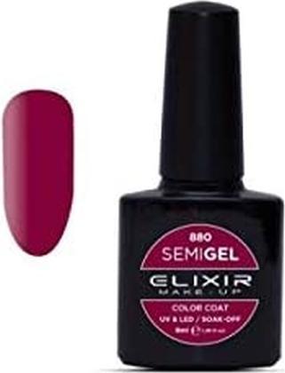 Elixir Lakier hybrydowy do paznokci 880 DARK RASPBERRY 8ml (Dark Raspberry)
