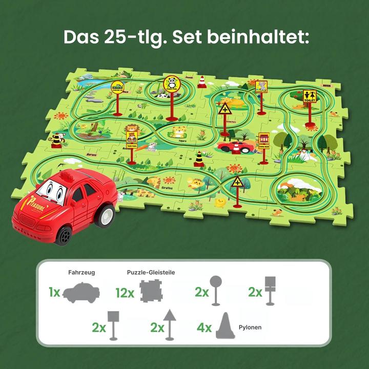 Produktbild Hermex Elektrisches Schienenbahn-Puzzle für Kinder Kinderspielzeug Lernspielzeug (33 x 25 cm)