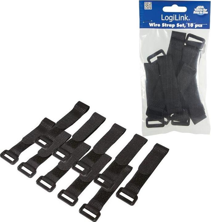 Actual product image LogiLink Cable tie (Velcro cable ties, 150 mm, 10 pcs.)