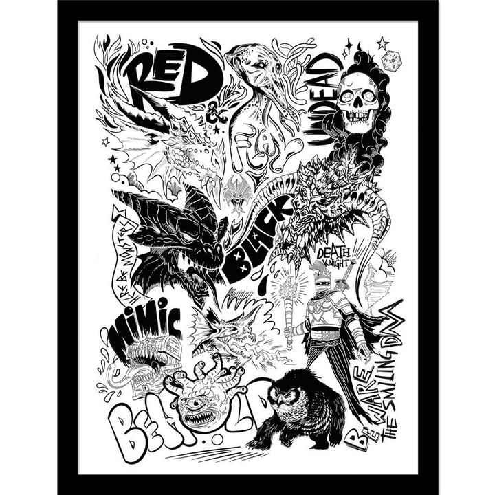 Dungeons & Dragons Be Monsters Framed Poster (40 x 30 cm)
