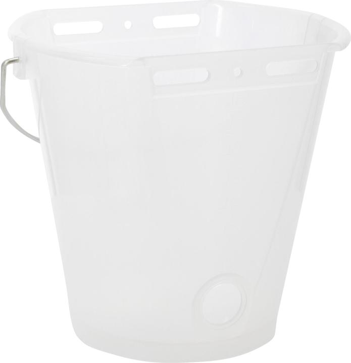 Actual product image Kerbl Drinking bucket white transparent with scale, without accessories