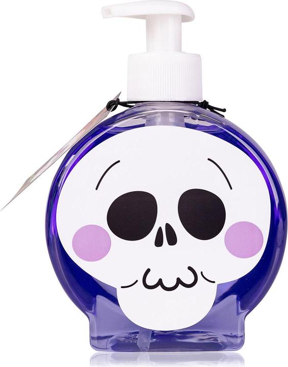 Accentra Handseife HAPPY HALLOWEEN in Pumpspender, Motiv: Totenkopf, 350ml, Duft: Scary Berry, Farbe: lila/we (Flüssigseife, 350 ml)