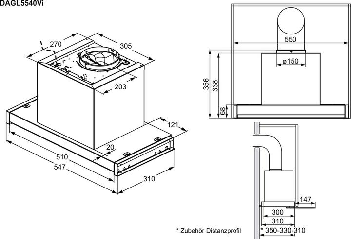 Produktbild Electrolux Dagl5540vi (Flachschirmhaube)
