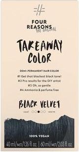 Actual product image Four Reasons Original Takeaway Color Black Velvet 1.0 Demi-Permanent Hair Color Ammonia-Free and Fra