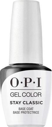 Actual product image OPI GelColor Gel Clear Base and Top Coats for Gel Nail Polish Stay Classic Base Coat Clear 0.5 fl oz (Base coat)