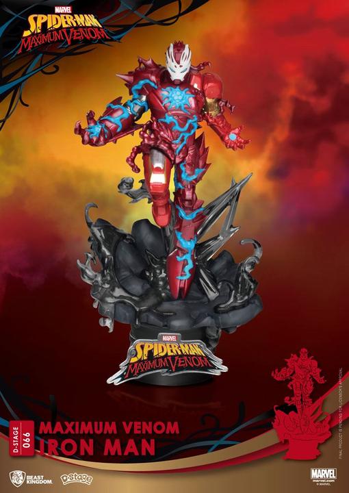 Actual product image Beast Kingdom Statua Marvel D-Stage Diorama Maximum Venom Iron Man