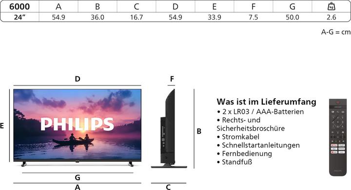 Actual product image Philips 24PHS6000/12 (24", PHS6000, LED, HD ready, 2025)