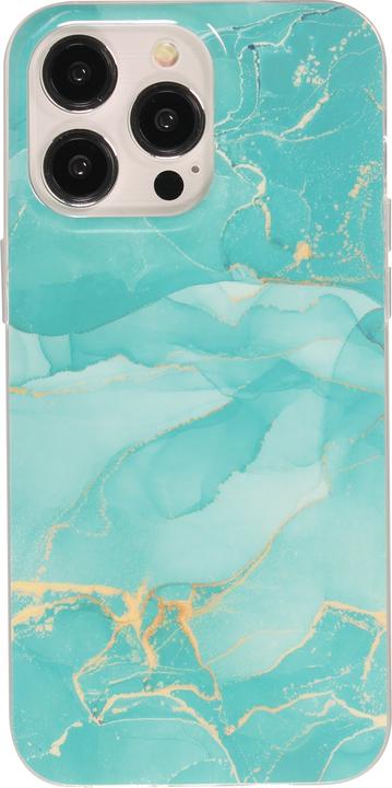 Produktbild PhoneLook Hülle Gel Glossy Marmor Türkis (Apple iPhone 15 Pro Max)
