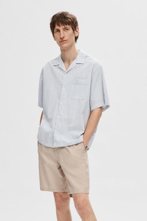 Image du produit Selected Homme Chemise à manches courtes en seersucker (L)