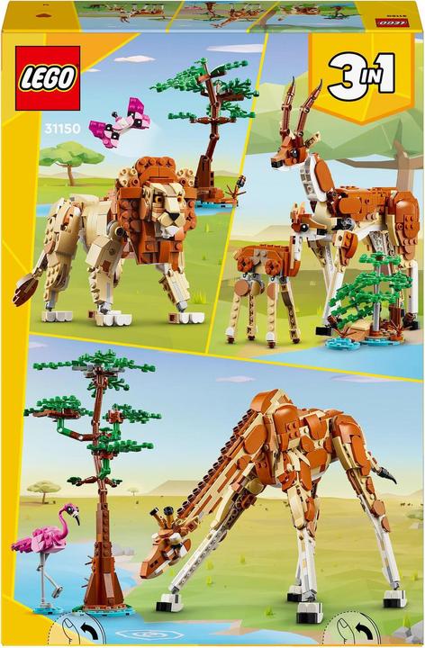 Image du produit LEGO 31150 Safari des animaux (31150, LEGO Creator 3-in-1)