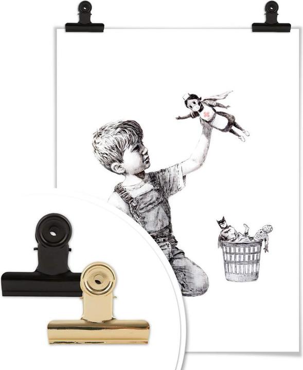 Produktbild Trenddeko Poster Banksy – Real Hero 80 x 100 cm, Papier (80 x 100 cm)