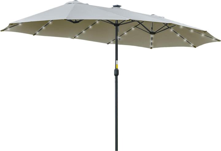 Produktbild Outsunny Sonnenschirm mit Solar-LED-Leuchte (2.65 m)