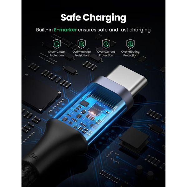 Productafbeelding Ugreen US316 Type C naar Type C kabel, 100W, 3m (zwart) (3 m, USB 2.0)