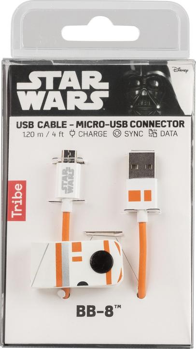 Produktbild Tribe Line - Microusb Cables - 1,2 M (4ft.) - Bb-8 (1.20 m, USB 2.0)