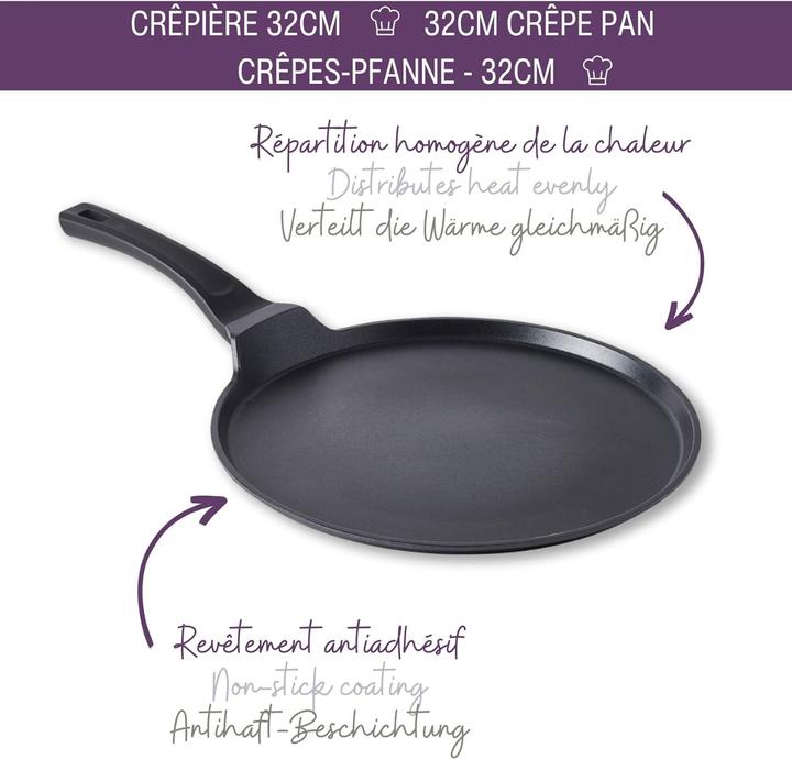 Produktbild Mastrad Crêpes-Pfanne 32cm (32 cm, Crêpe Pfanne, Aluminium)