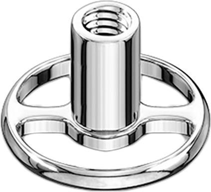 Star Piercing Dermal Anchor Anker rund zwei Loch (ohne Messing, Titan G23)