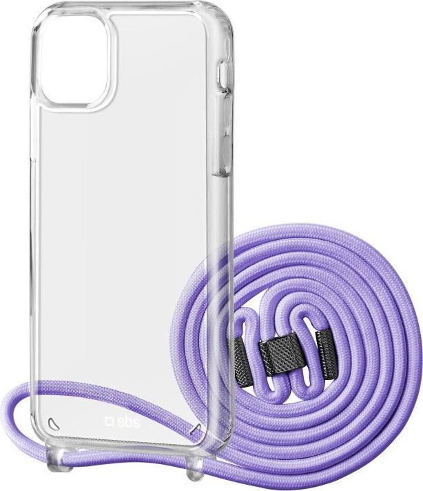 Produktbild SBS Transparente Hülle mit farbigem Umhängeband für das iPhone 12/12 Pro (Realme 12 Pro+, Apple iPhone 12)