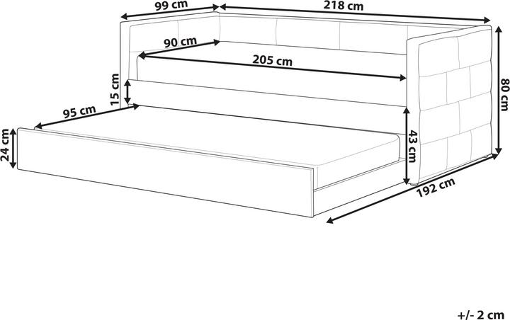 Produktbild Beliani Chavonne (90 x 205 cm)