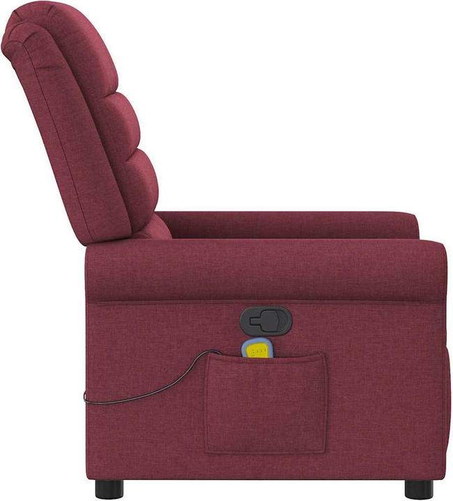 Immagine prodotto VidaXL Poltrona massaggiante Tessuto rosso vino Poltrona massaggiante TV