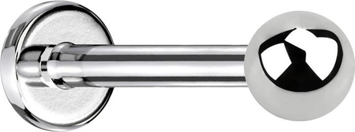 Star Piercing Labret silber mit Kugel (Chirurgenstahl 316L, ohne Messing)