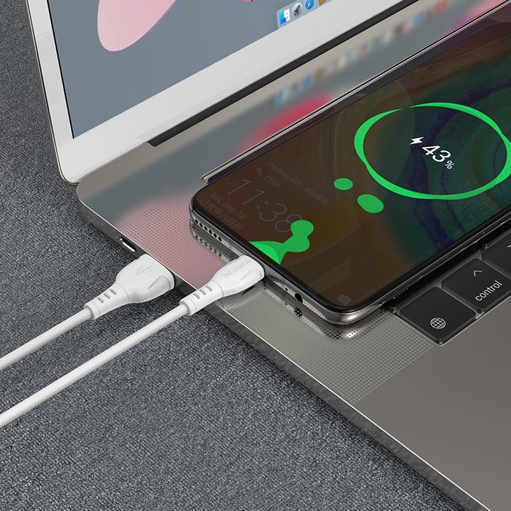 Produktbild Borofone USB-A to USB-C BX51 Triumph MP, 18W, 2A, 1m, weiss (1 m, 18 W)