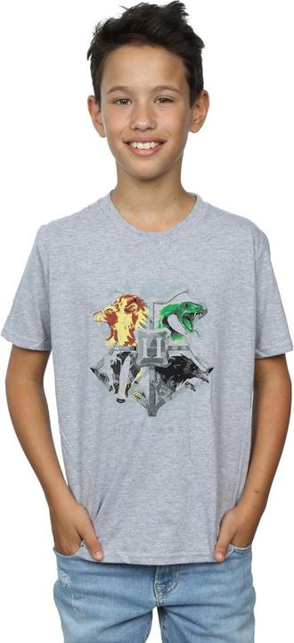 Immagine prodotto Hogwarts Painted Crest Maglietta Ragazzi (140, 146)