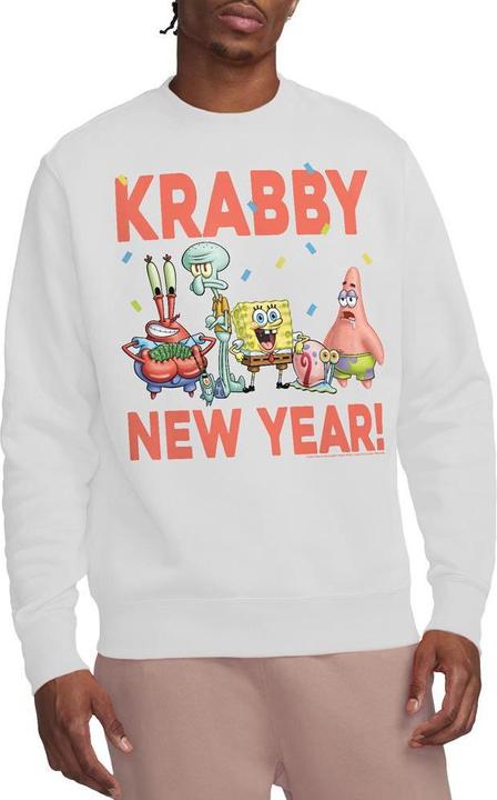 Immagine prodotto Spongebob Squarepants Krabby New Year Felpa Adulto Unisex (L)