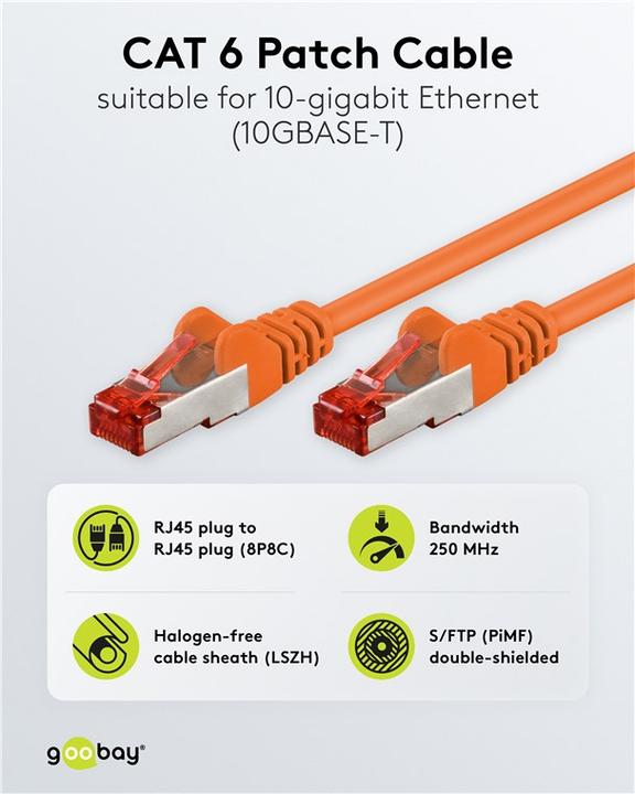 Produktbild Goobay Netzwerkkabel (S/FTP, CAT6, 5 m)