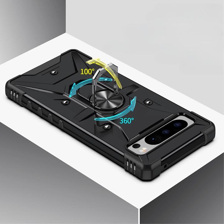 Actual product image Cover-Discount Google Pixel 8 Pro - Armor Case with kickstand black (Google Pixel 8 Pro)