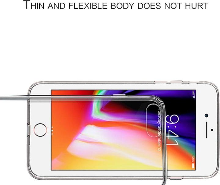 Produktbild König Design Apple iPhone 8 Hülle Transparent Silikon Case durchsichtige Handyhülle (Apple iPhone 8)