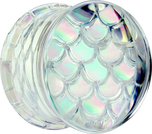 Produktbild Star Piercing Flared Plug aqua Meerjungfrau (Glas, ohne Messing)