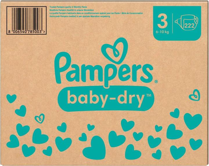 Actual product image Pampers Baby-Dry (Size 3, Monthly box, 222 Piece)