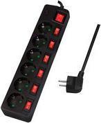 Actual product image LogiLink Power strip (6 x, CEE 7/3, 1.50 m)