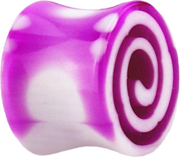Produktbild Star Piercing Flared Plug mit Wirbel pink (ohne Messing, Acryl)