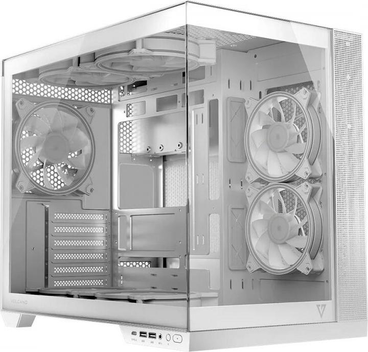 Actual product image Modecom Obudowa Volcano Panorama Apex ARGB 7F biała (AT-PANORAMA-7F-ARGB-20-000000-0002) (mATX, ITX, ATX)