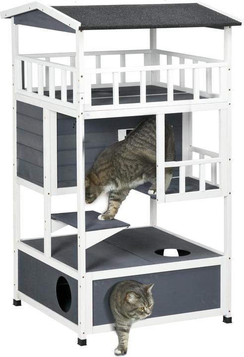 Produktbild PawHut Katzenhaus 4-stöckig (Katze)