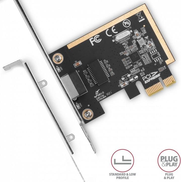Actual product image Axagon PCEE-GRF PCI Express Gigabit Ethernet Realtek 8111F + LP (Mini PCI Express)