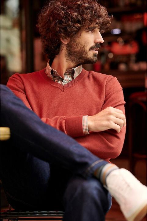 Produktbild La Redoute Collections Pullover mit V-Ausschnitt (XXL)