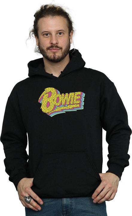Immagine prodotto David Bowie Moonlight 90s Logo Felpa con Cappuccio Uomo (5XL)