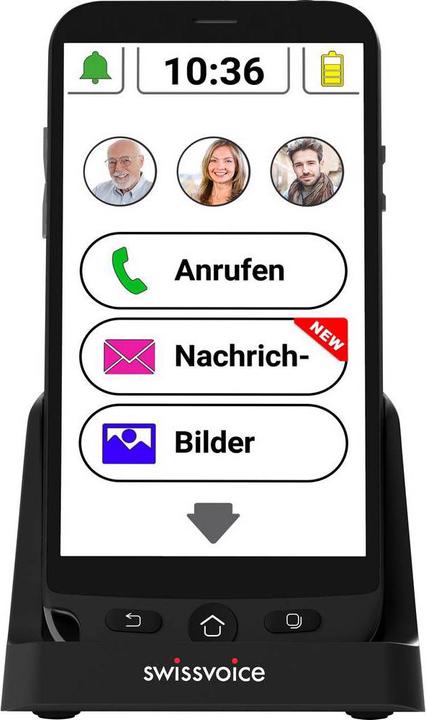 Produktbild Swissvoice G50 (16 GB, Schwarz, 5", Single SIM, 5 Mpx, 4G)