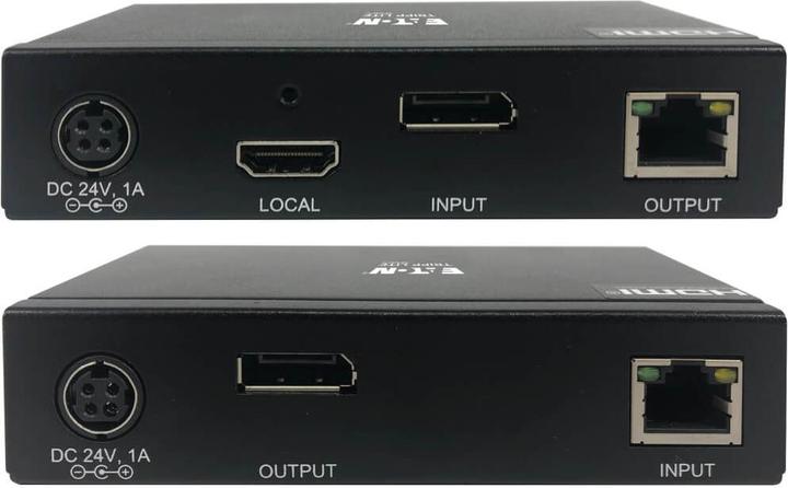 Actual product image Eaton DisplayPort over Cat6 Extender Kit KVM Support USB 4K DP1.2a PoC HDCP 2.2 230ft. 70.