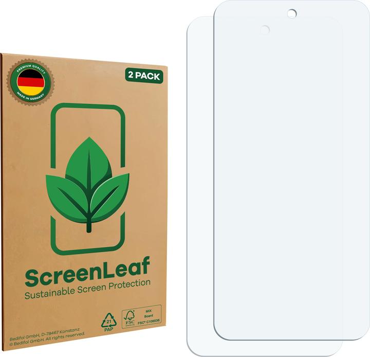 Produktbild ScreenLeaf Schutzfolie nachhaltiger Displayschutz Display Schutz Folie Klar Transparent (2 Stück, Nokia G50 5G)