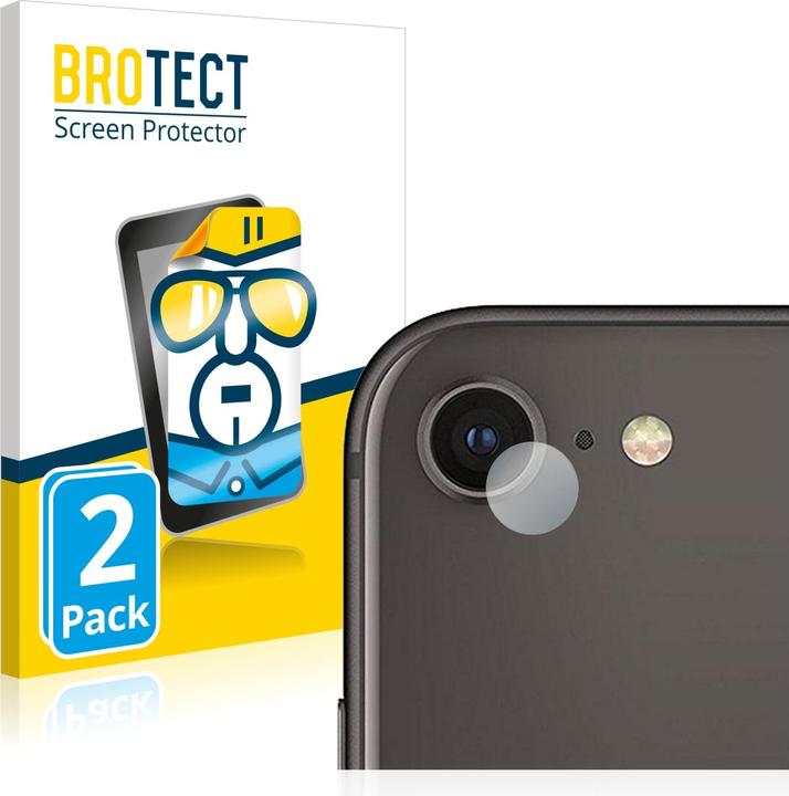 BROTECT Schutzfolie Displayschutz Klar (2 Stück, Apple iPhone 8)