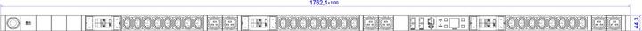Actual product image Bachmann BlueNet BN3000 Master Rack PDU, (24)C13 & (6)C19 Cord Length () IEC309