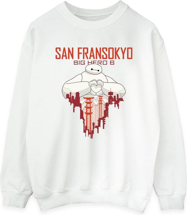 Disney Big Hero 6 Baymax San Fransokyo Heart Sweatshirt (S)