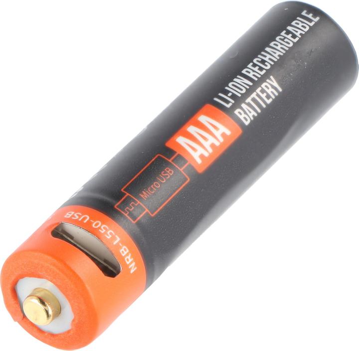 Image du produit AccuCell Rundzelle AAA, Li-ion, 1,5V, mit USB-Ladeanschluss (1 pcs, AAA, 550 mAh, Chargeurs sans batterie)
