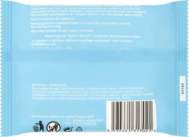 Image du produit Neutrogena Lingettes nettoyantes Aqua (Chiffons de nettoyage, 0 ml)