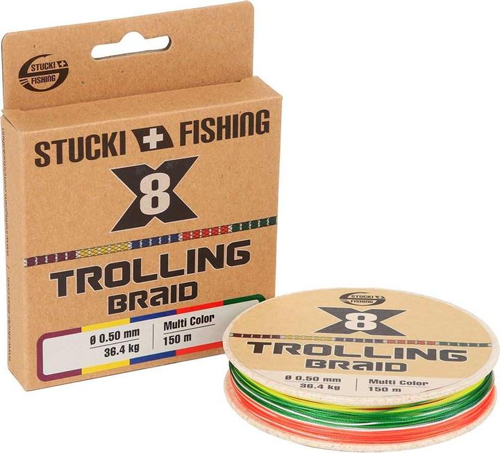Stucki Fishing Trolling Braid X8, Multicolor (36.40 kg, 0.50 mm)